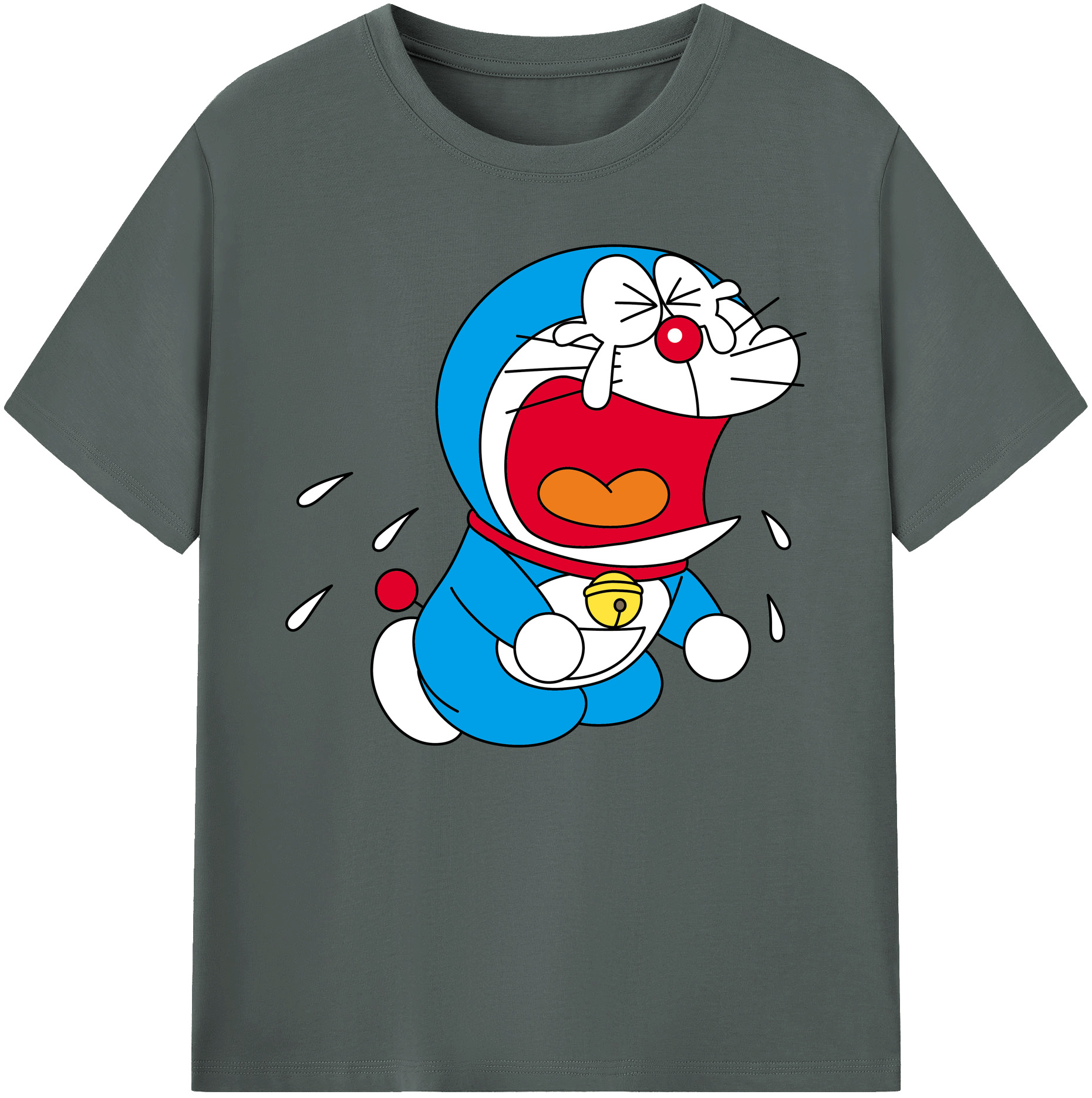 （画像用） ドラえもん Doraemon 綿100％ メンズ半袖Tシャツ｜肌触りやわらか＆通気性